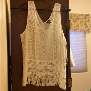 NWT Anna women’s pristine ivory crochet top